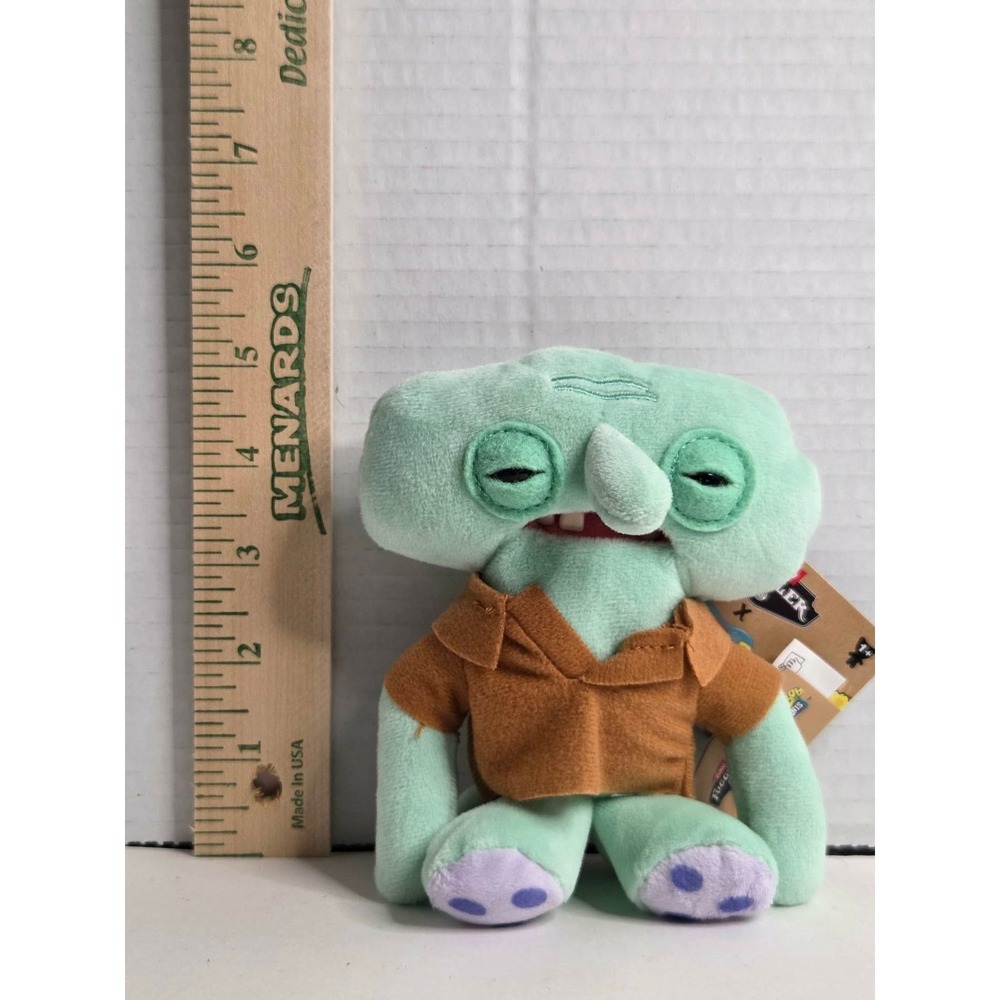 BLUE BUTTON RARE Fuggler x SpongeBob SquarePants Squidward Catch-Me Keychain 5"